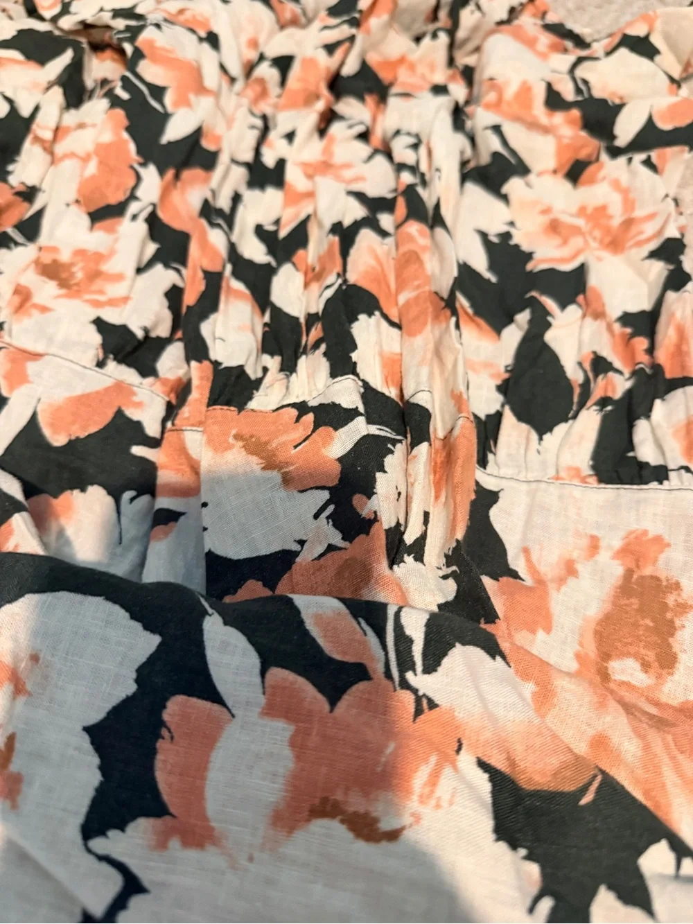 Abercrombie & Fitch Black Maxi Dress with Blush Floral Print
